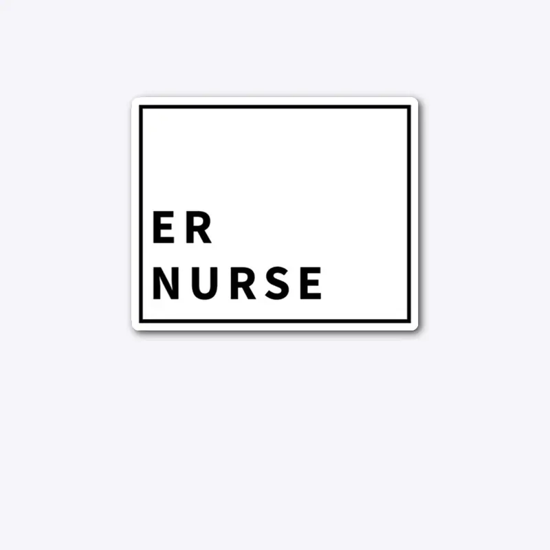 Boxed logo ER Nurse-dark text