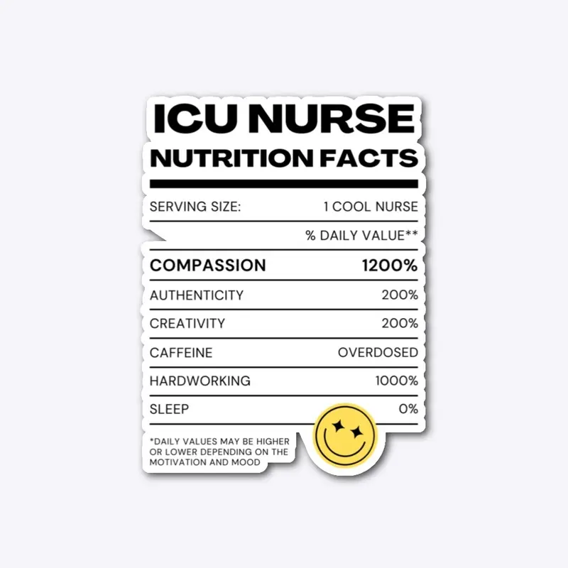 Nutrition Facts ICU Nurse 