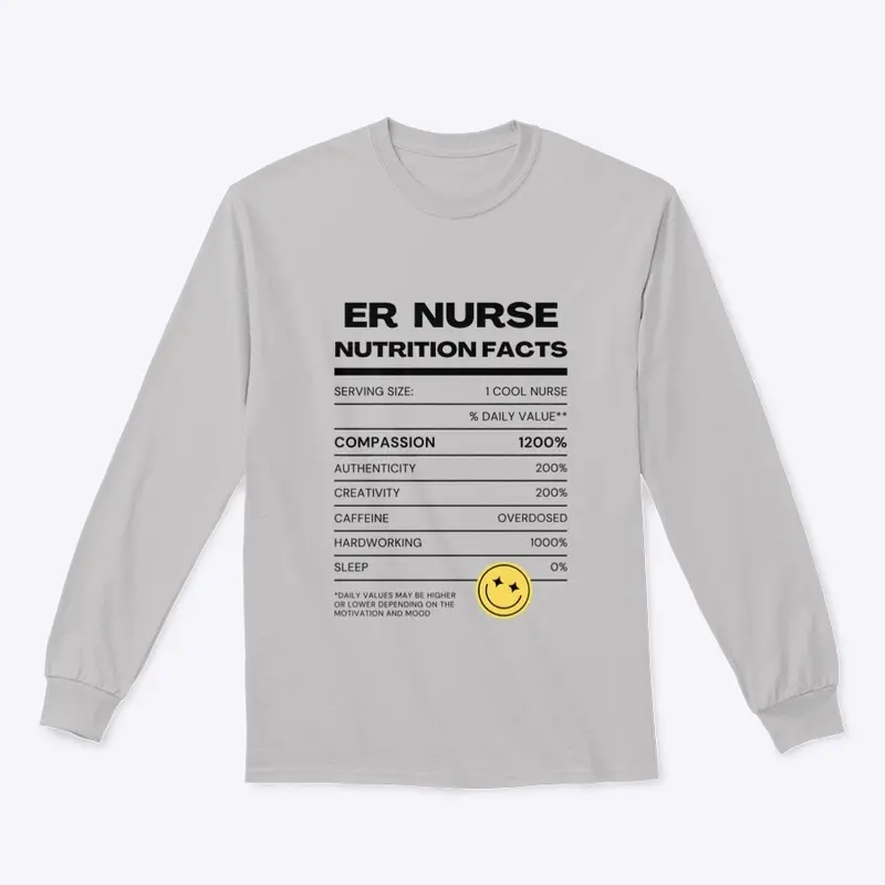 Nutrition Facts ER Nurse 